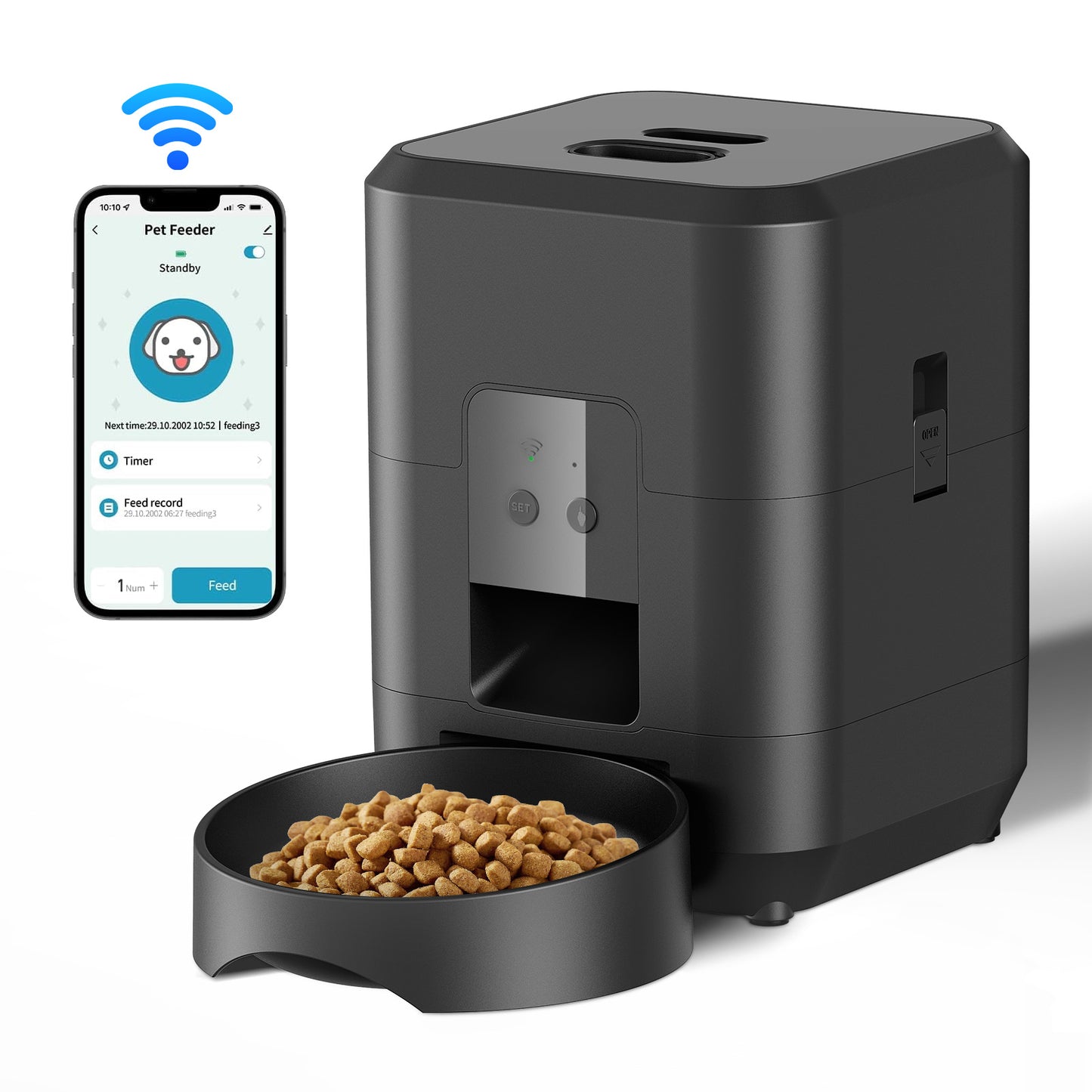 Smart Automatic Pet Feeder - Timed Food Dispenser & Slow Feeding Bowl for Cats and Dogs