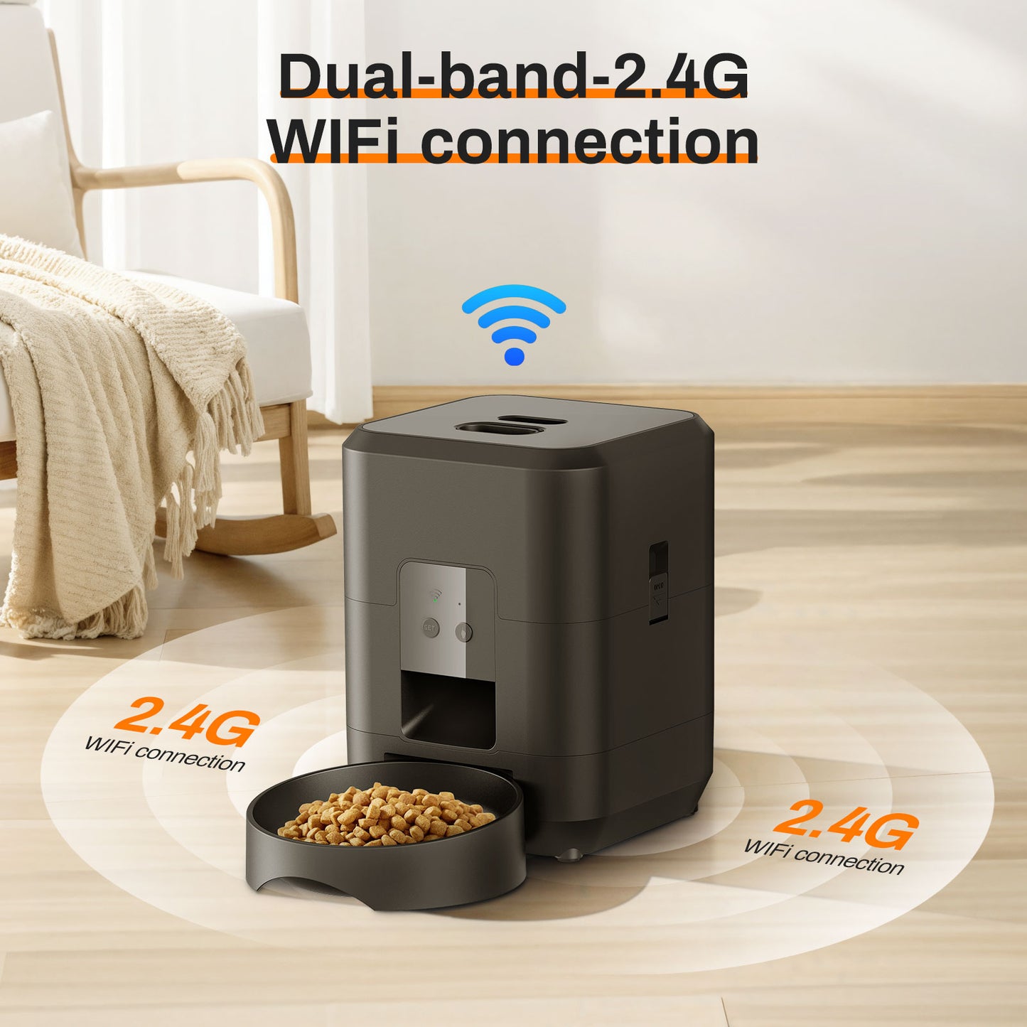 Smart Automatic Pet Feeder - Timed Food Dispenser & Slow Feeding Bowl for Cats and Dogs