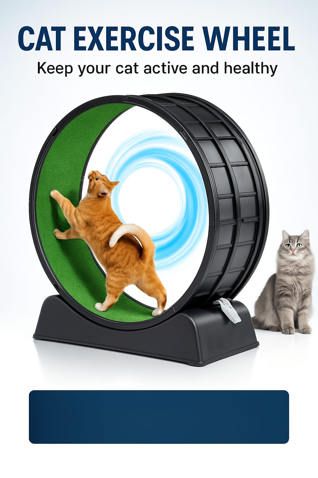 Carpeted Cat Treadmill Wheel (31") - Fun Indoor Fitness for Weight-Controlled Cats