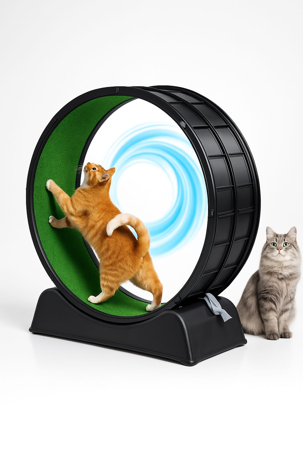 Carpeted Cat Treadmill Wheel (31") - Fun Indoor Fitness for Weight-Controlled Cats